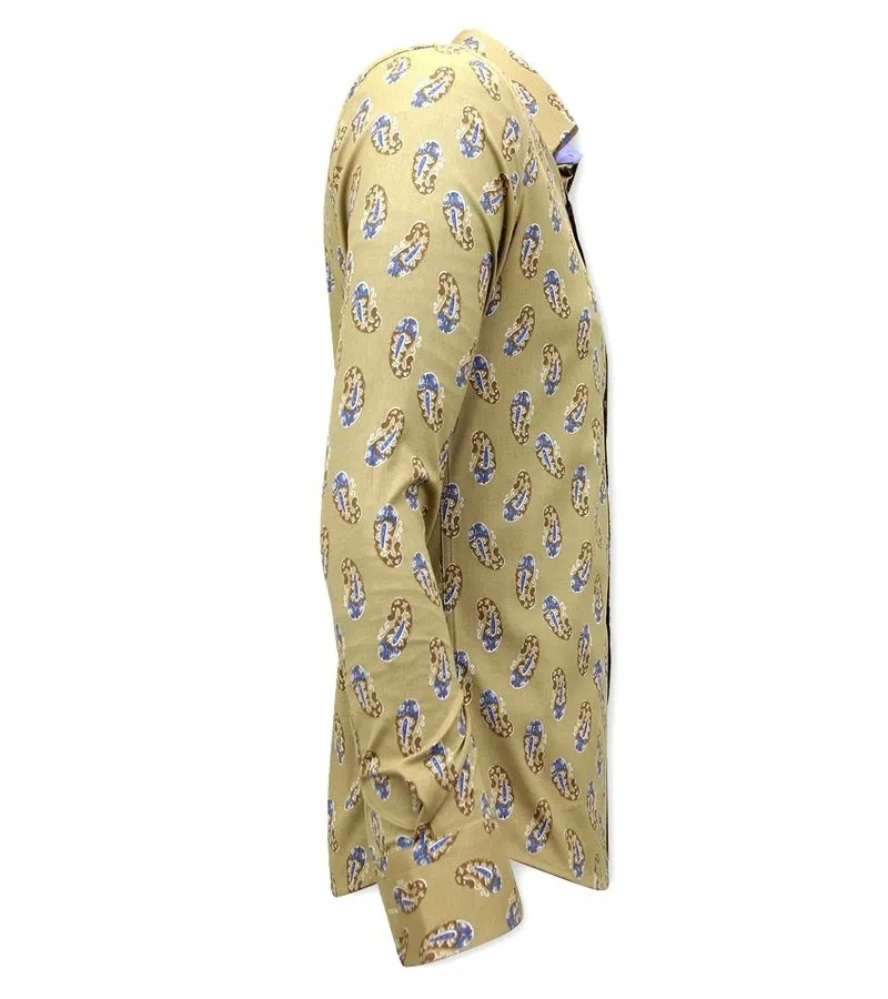 PAISLEY CAMISAS HOMBRE SLIM FIT  3089  MARRóN