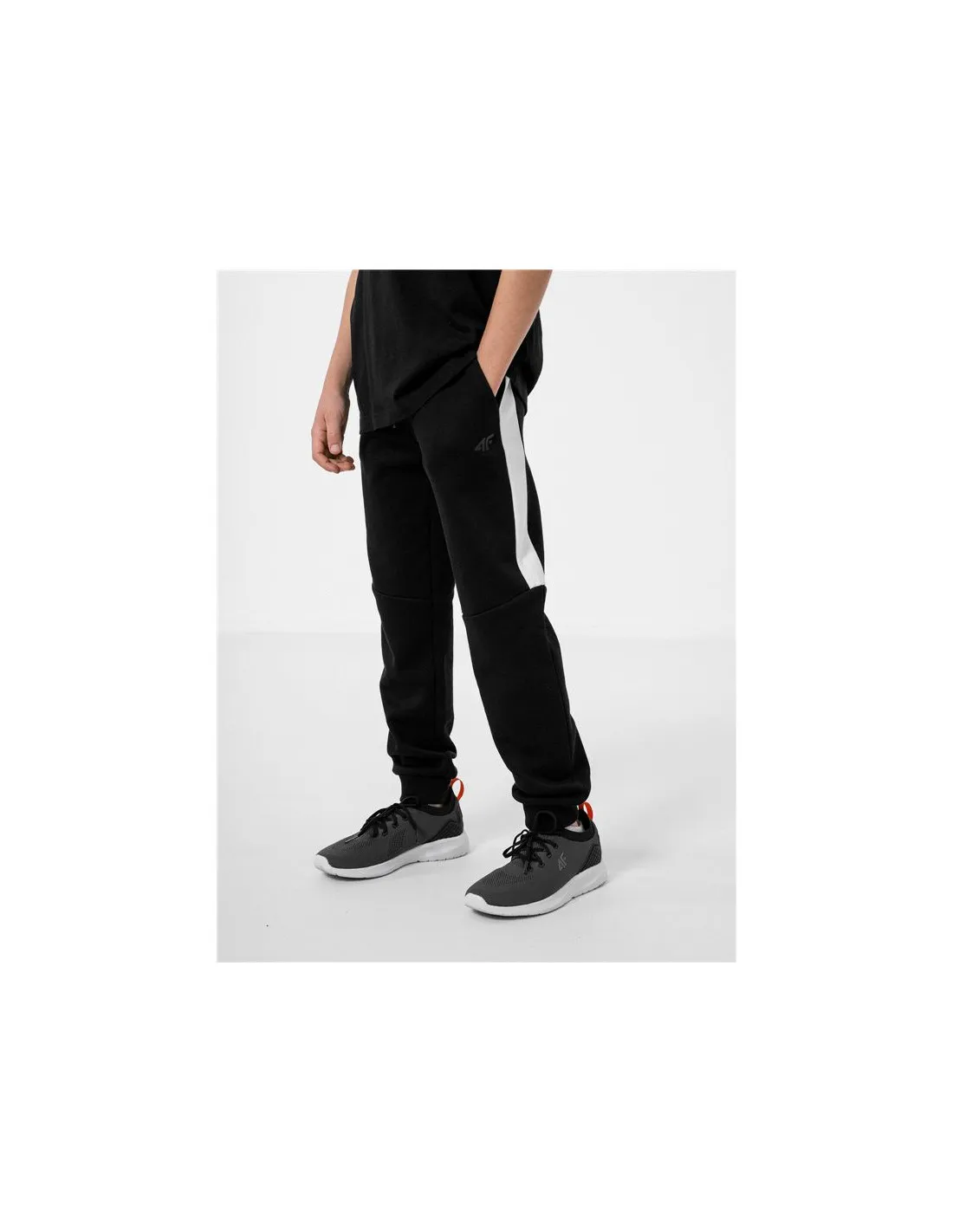 Pantalones 4F Elastic Negro Infantil
