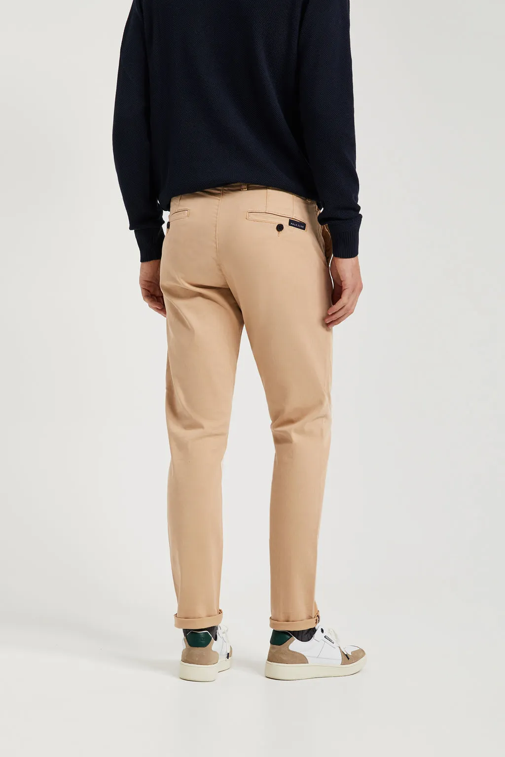 Pantalón chino arena de algodón elástico con detalles Polo Club