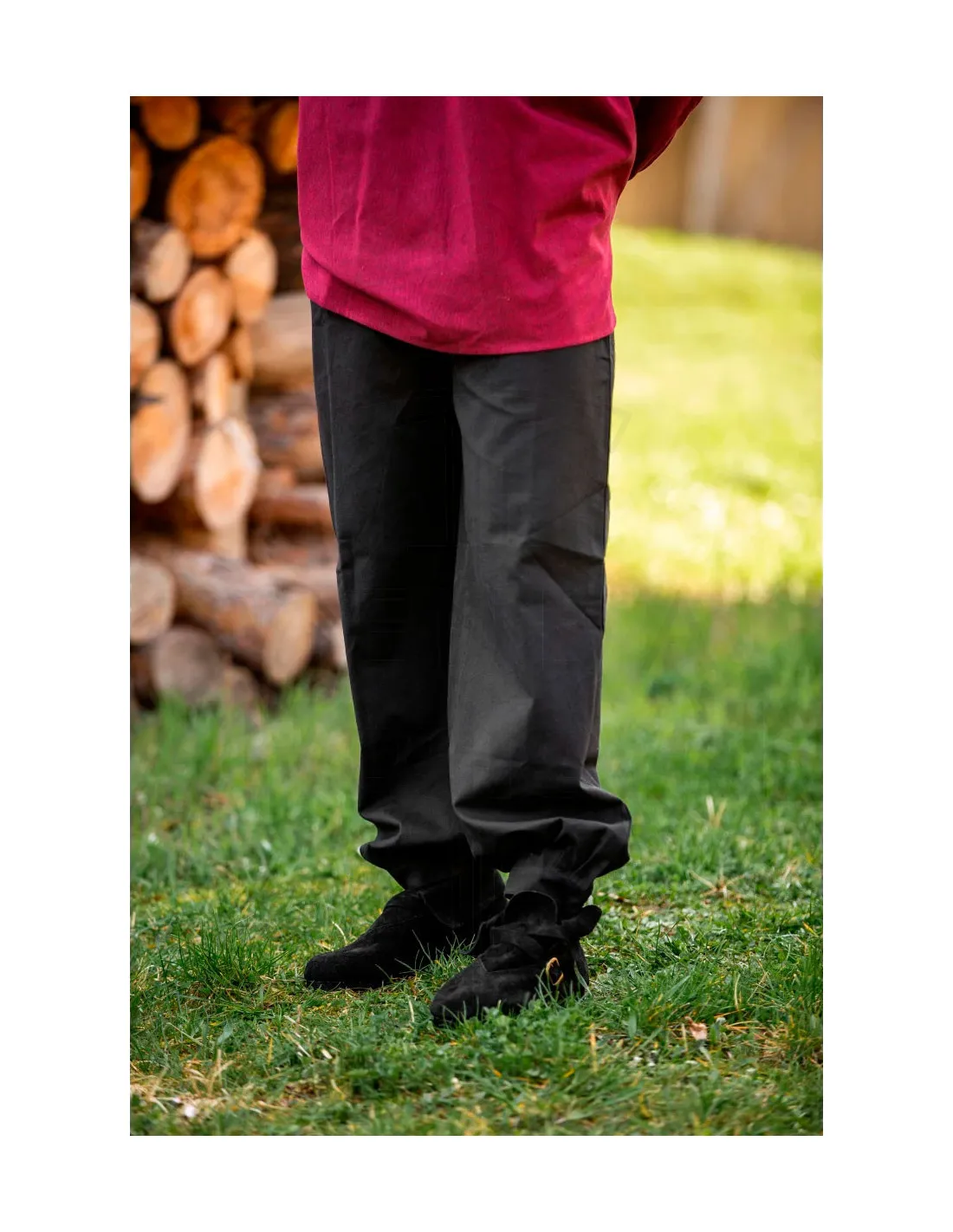 Pantalón medieval Gerold, color negro