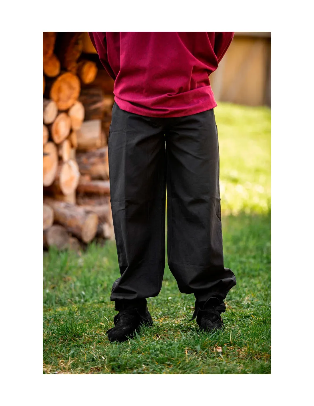 Pantalón medieval Gerold, color negro