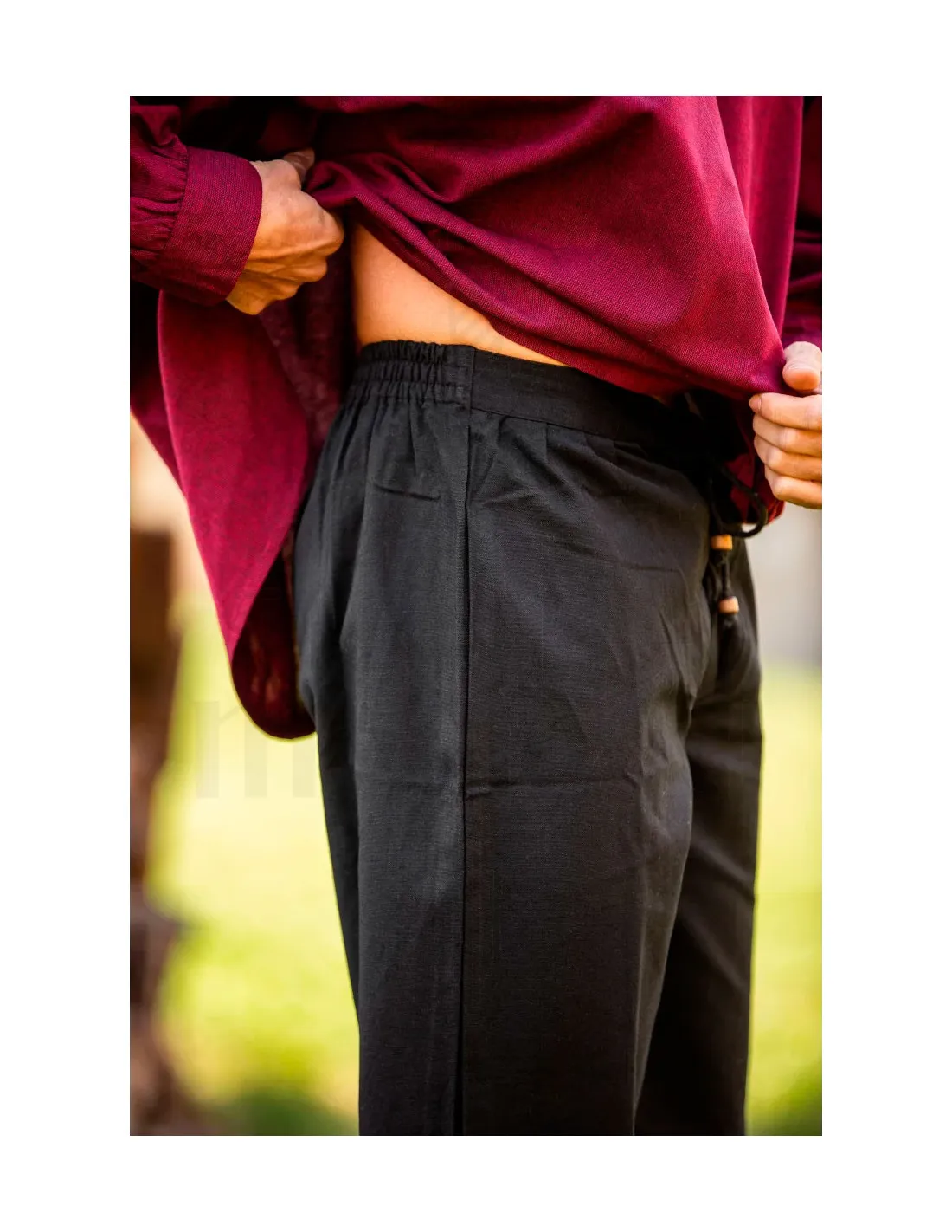 Pantalón medieval Gerold, color negro