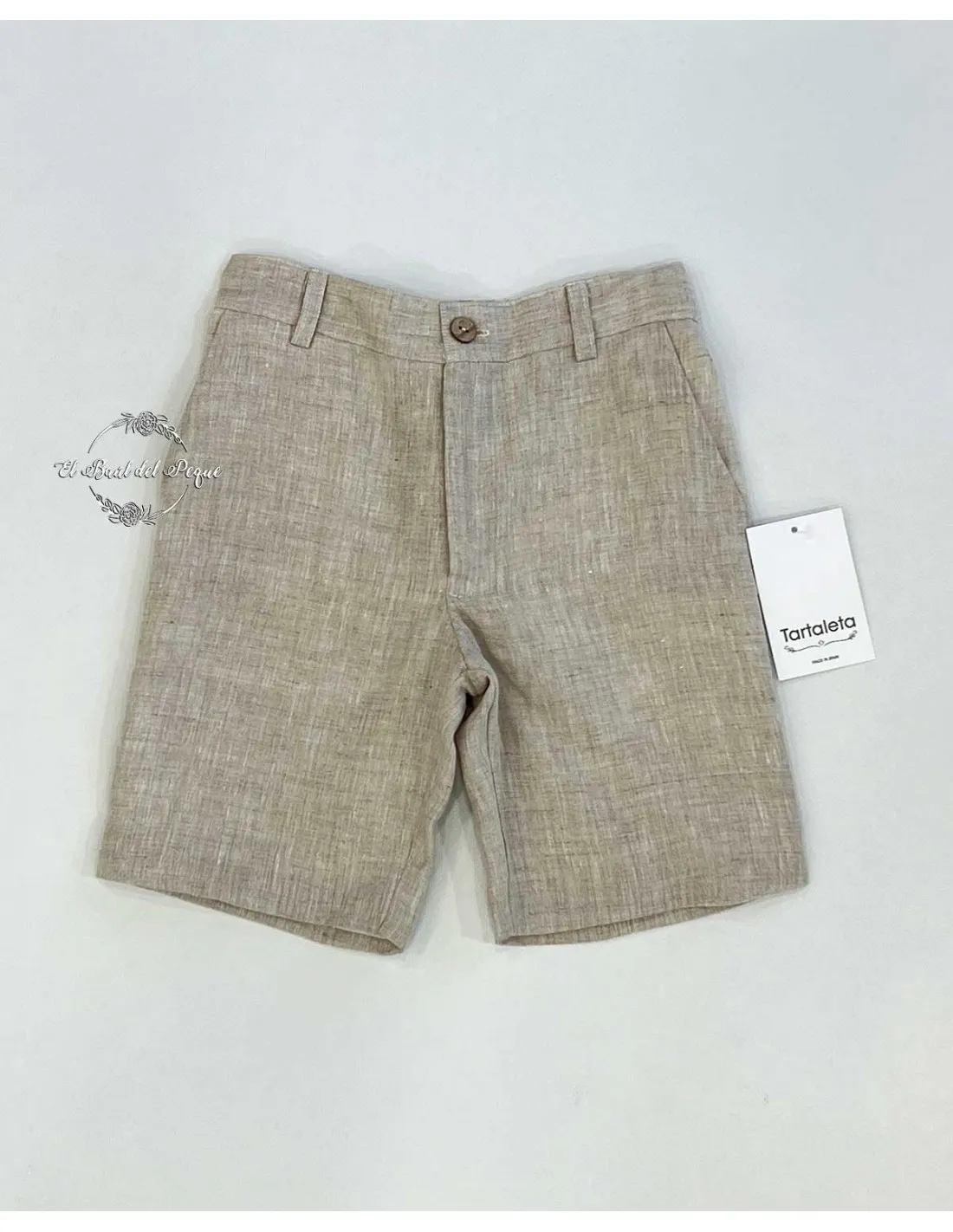 Pantalón Niño Ceremonia Corto Natural Tartaleta Jorge