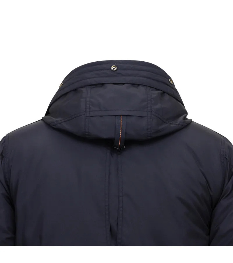 PARKA LARGA HOMBRE CON CAPUCHA  1773  AZUL