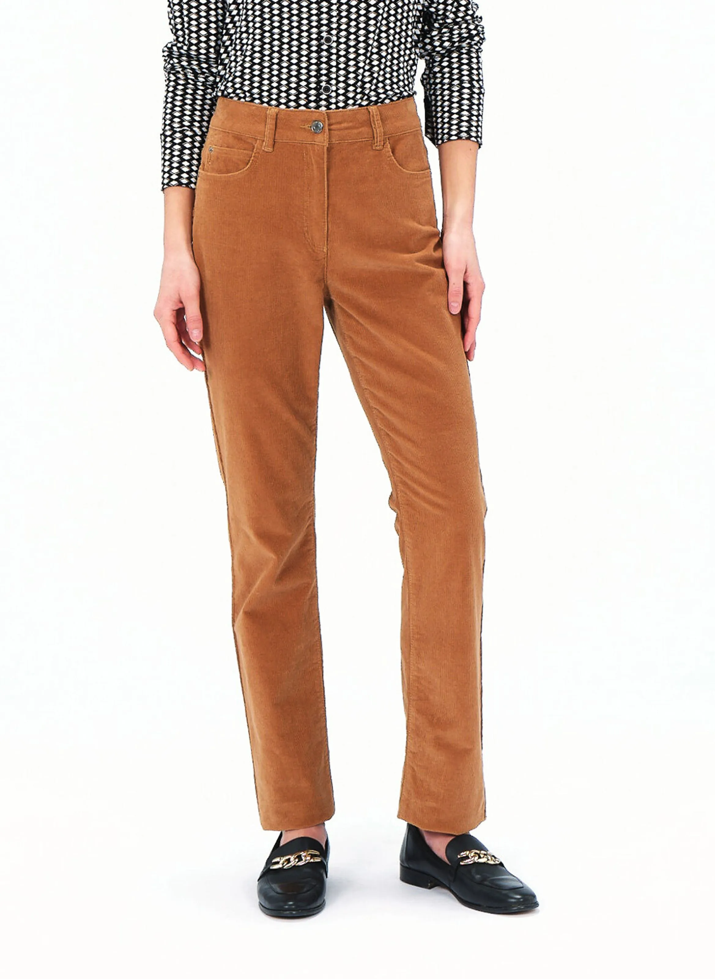 PCHICAGOV  PANTALóN DE ALGODóN MEZCLADO RECTO EN MARRON