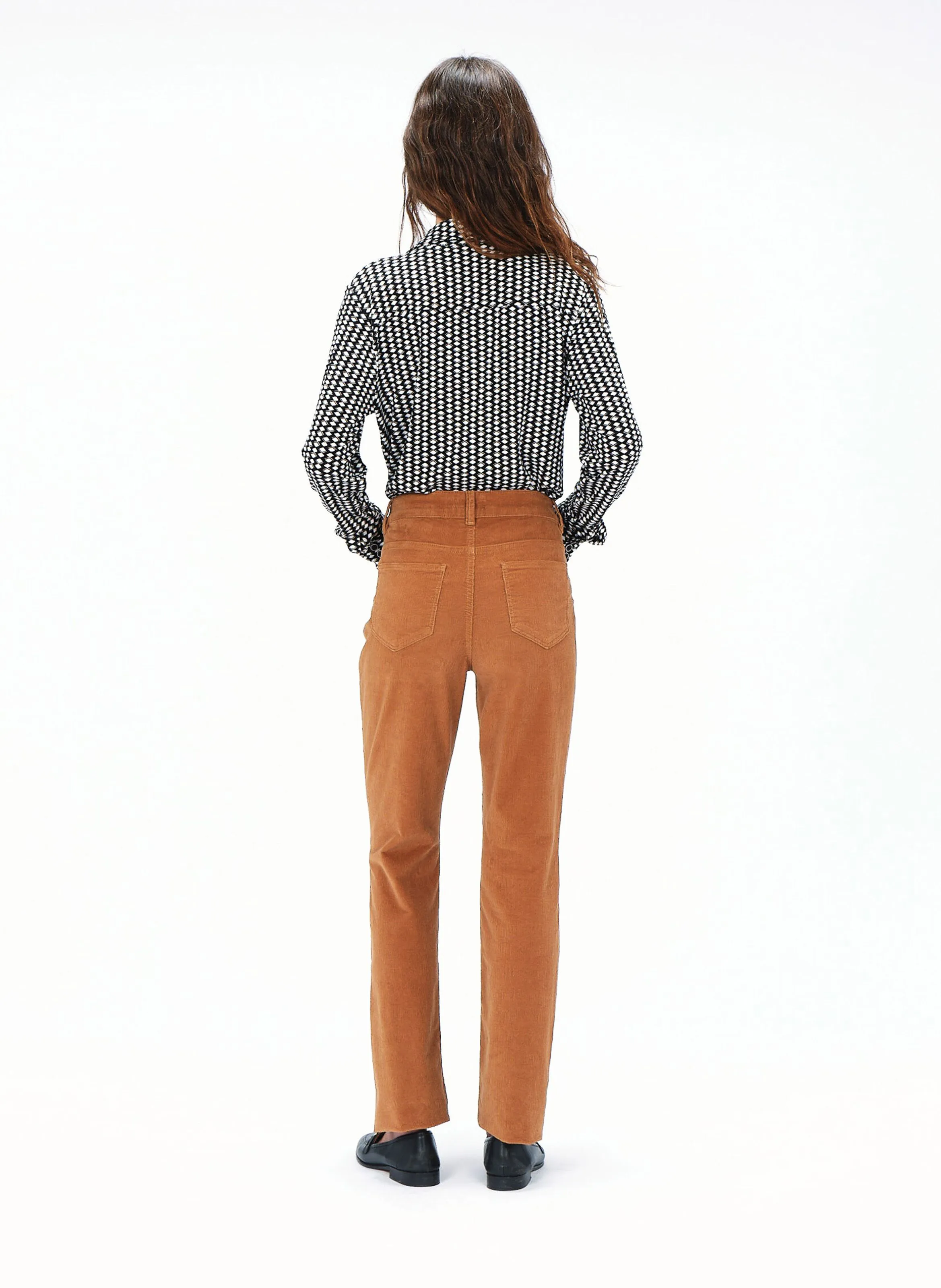 PCHICAGOV  PANTALóN DE ALGODóN MEZCLADO RECTO EN MARRON
