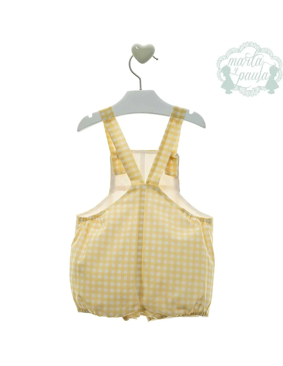 Peto Bebé Niño Marta y Paula Familia Arpa Vichy Amarillo