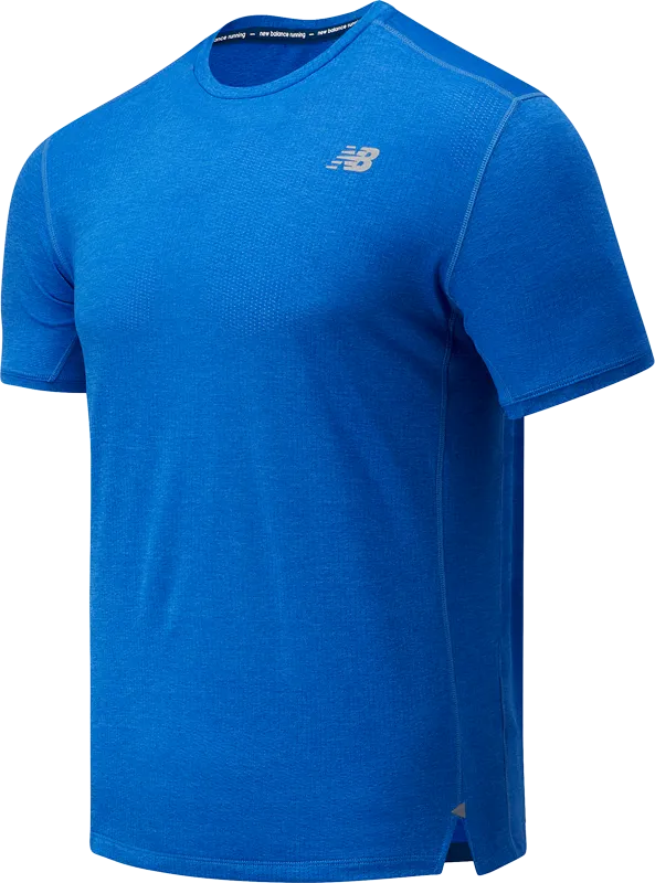 Polera Running Hombre New Balance Impact Run Azul