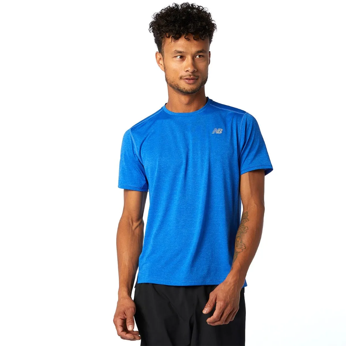 Polera Running Hombre New Balance Impact Run Azul