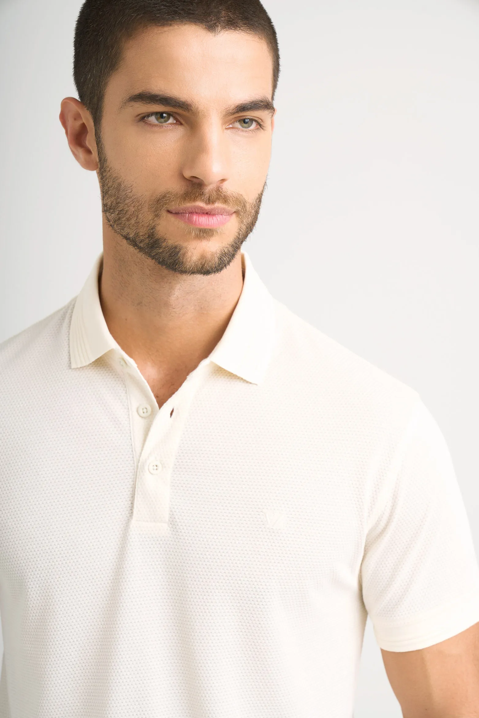 Polo Lucca manga corta para hombre texturizada