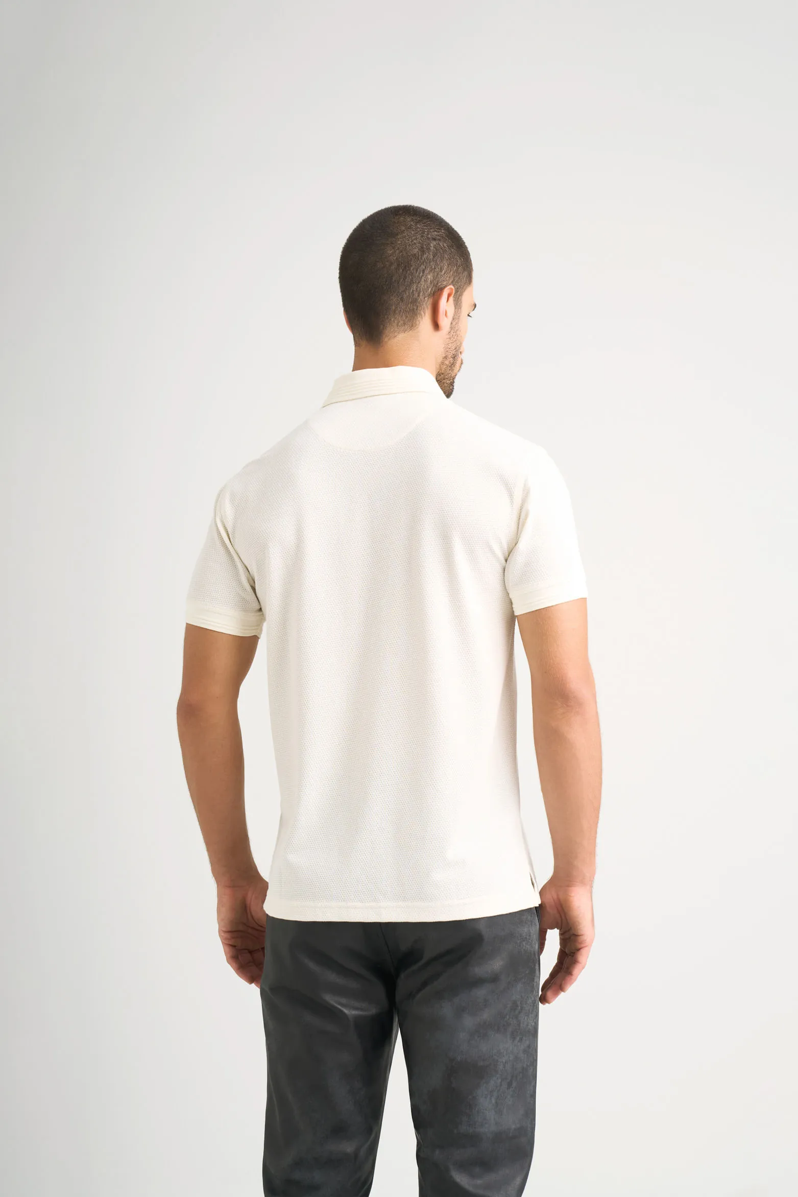 Polo Lucca manga corta para hombre texturizada