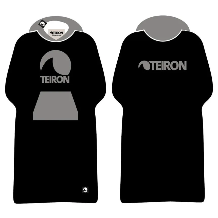 Poncho Teiron Unisex En Negro Y Gris 