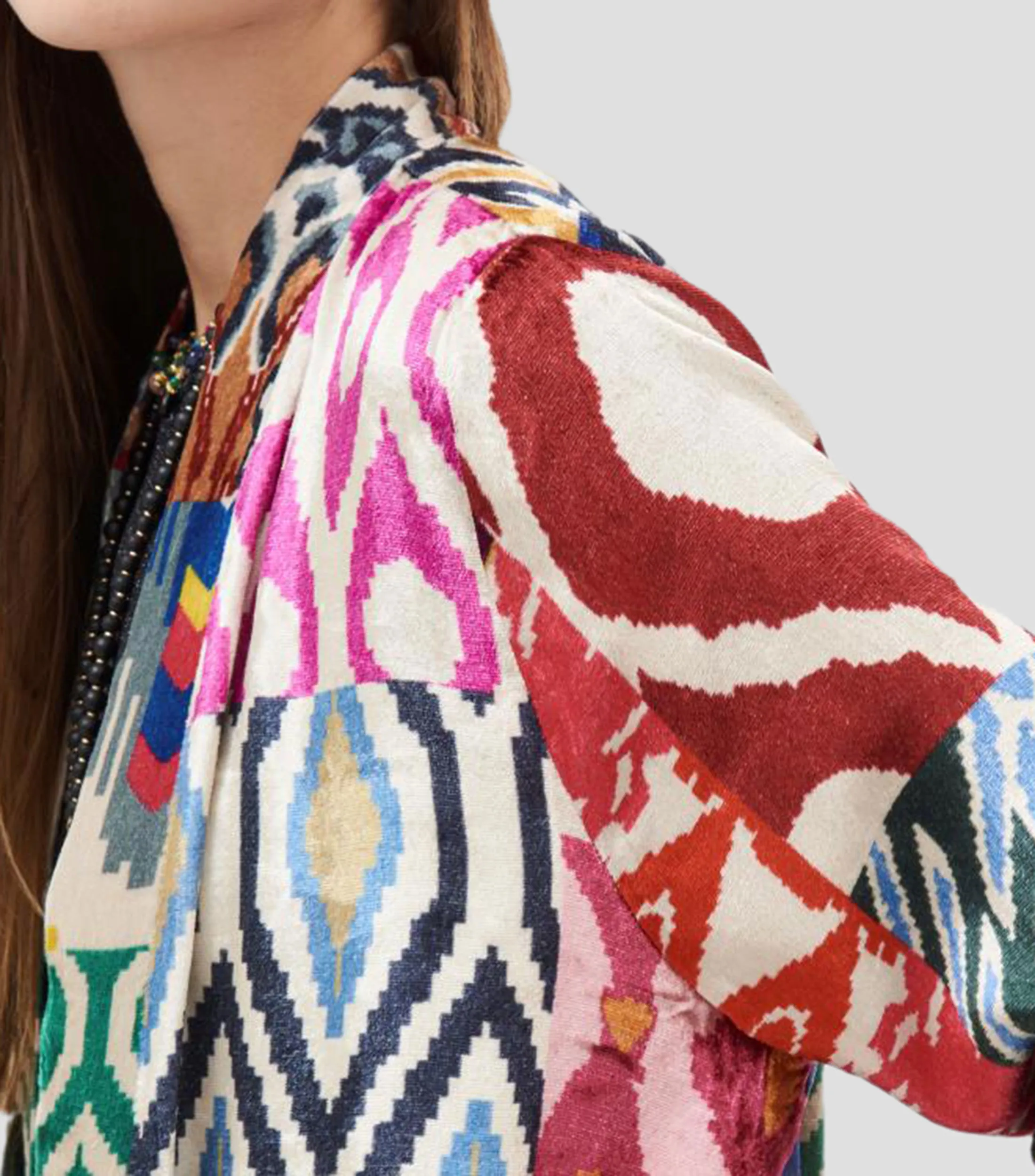 Rapsodia Saco tipo kimono abierto estampado Mujer