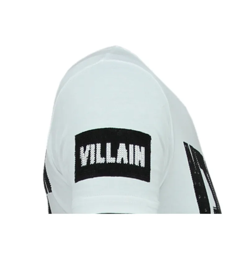 RHINESTONES VILLAIN DUCK  HOMBRE CAMISETAS MODA  6325W  BLANCO