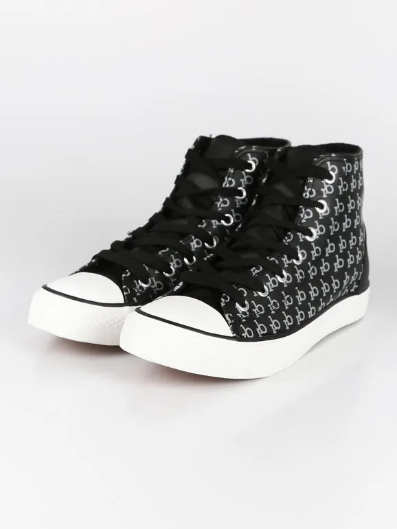 Roccobarocco Zapatillas altas de mujer con estampado