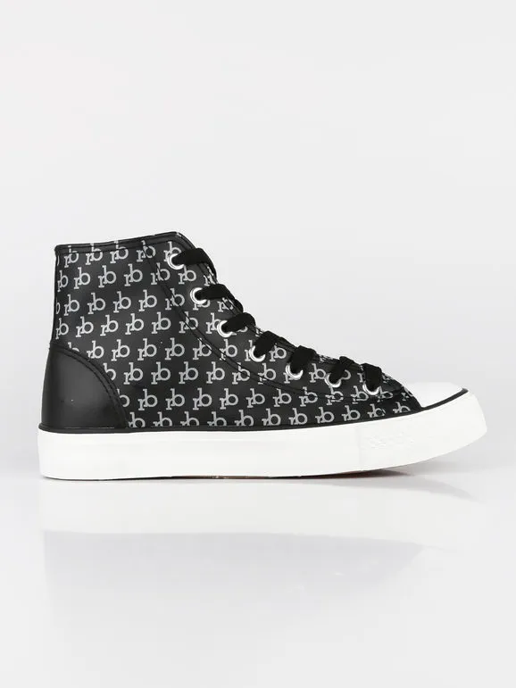 Roccobarocco Zapatillas altas de mujer con estampado