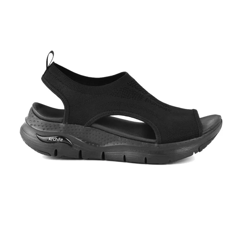 Sandalia Deportiva Casual Skechers Arch Fit City Catch Black