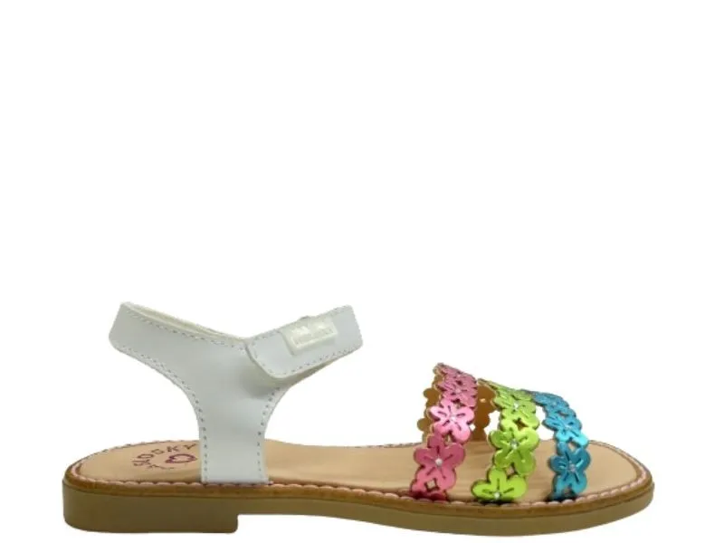 SANDALIA PLANA DE PIEL MULTICOLOR PABLOSKY 427800