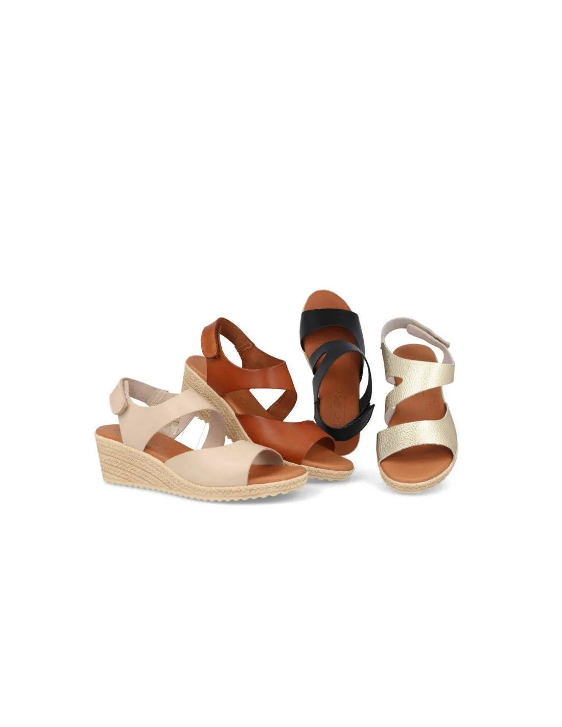Sandalias Cuñas Piel Cómodas