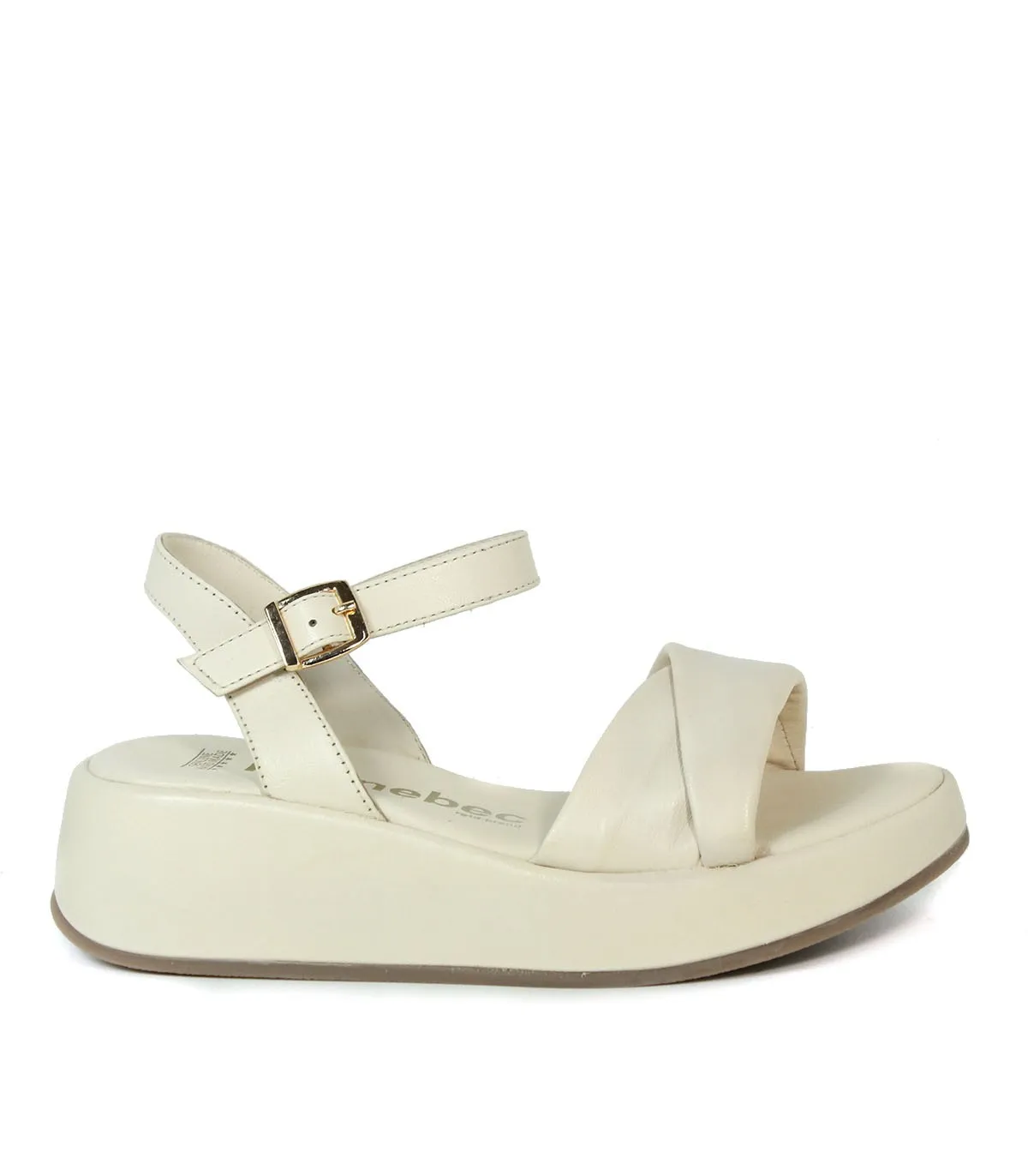 SANDALIAS DE PIEL PARA MUJER KENNEBEC QUEBEC504 BEIGE