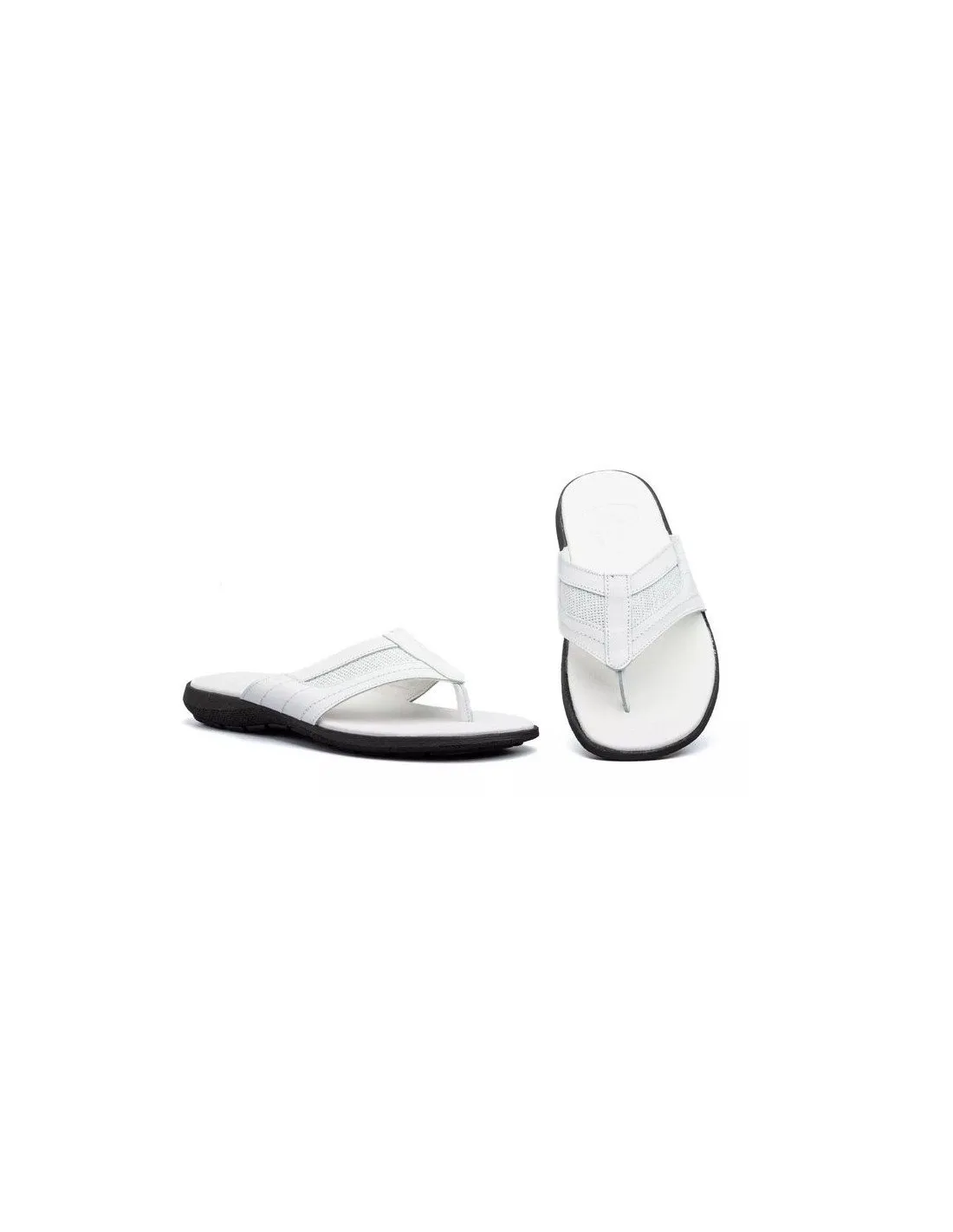 Sandalias Hombre Esclavas Piel Blanco