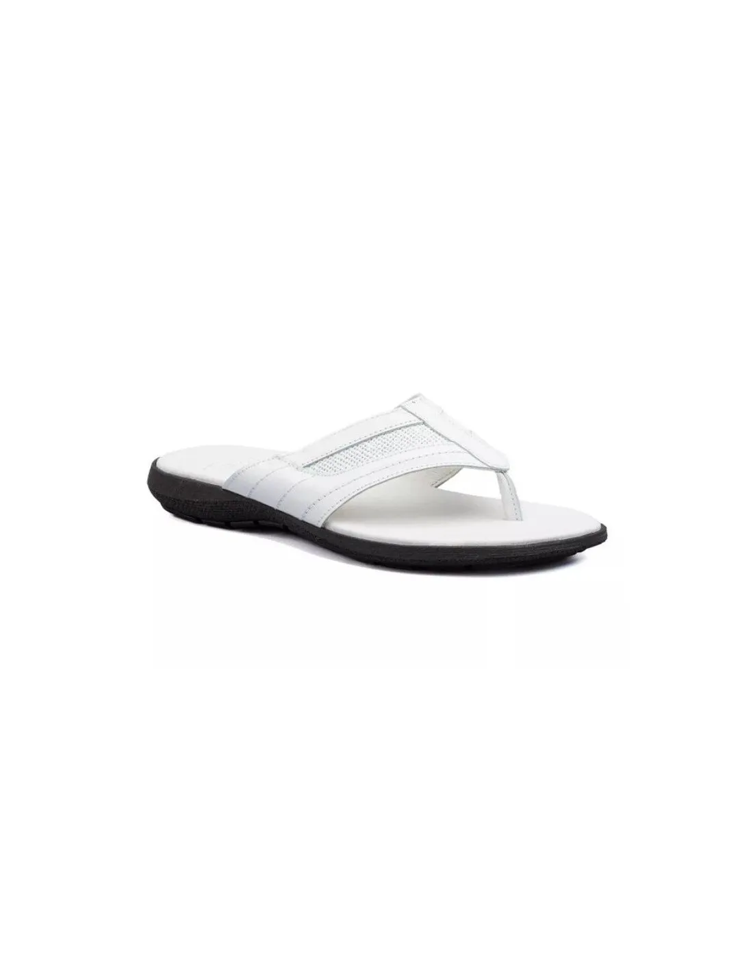 Sandalias Hombre Esclavas Piel Blanco