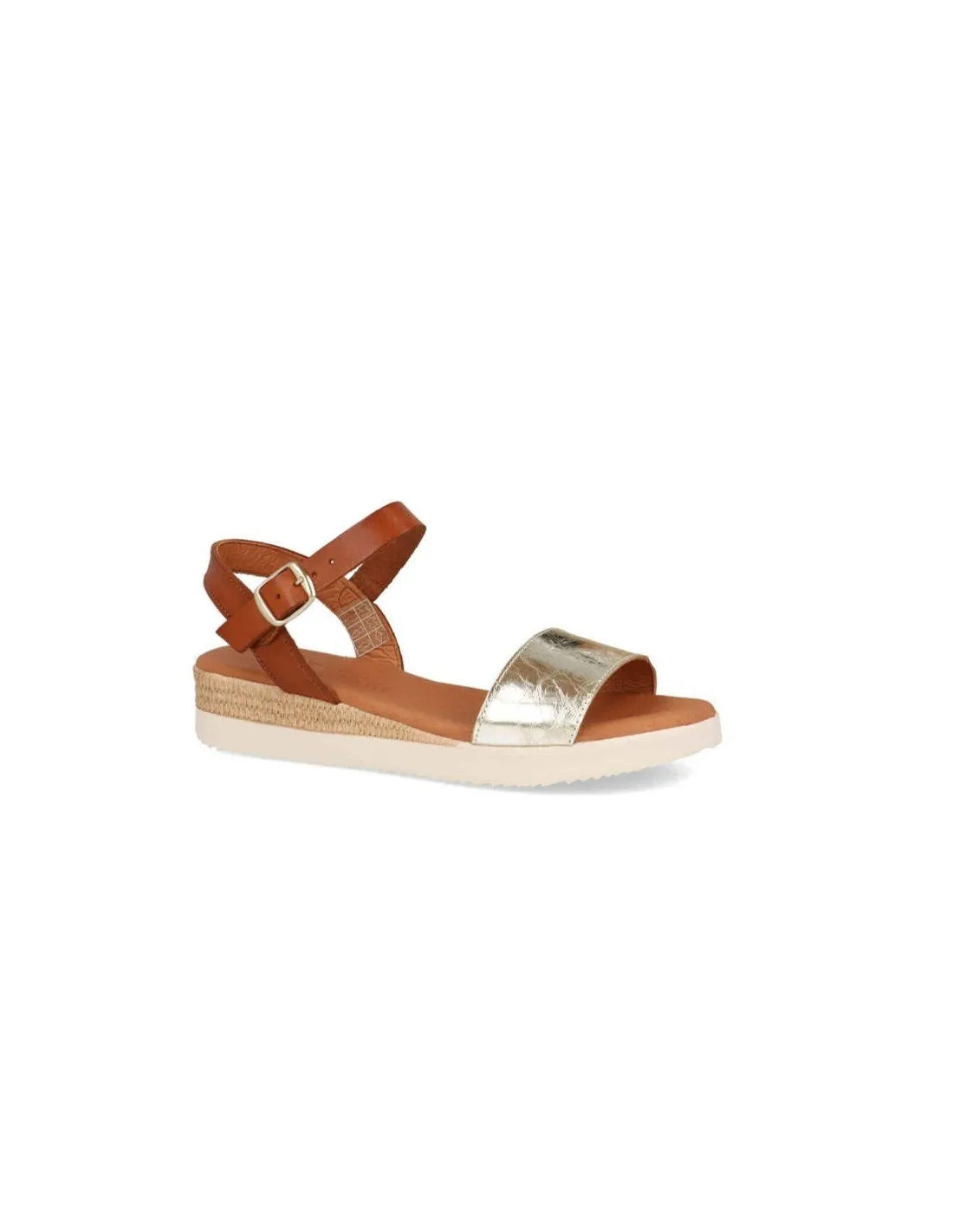 Sandalias mujer piel metalizadas