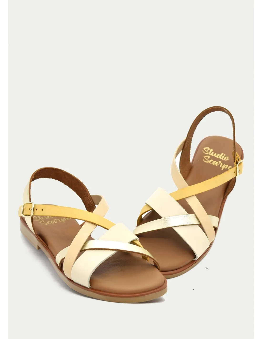 SANDALIAS STUDIO SCARPE 34639 PLATINO 