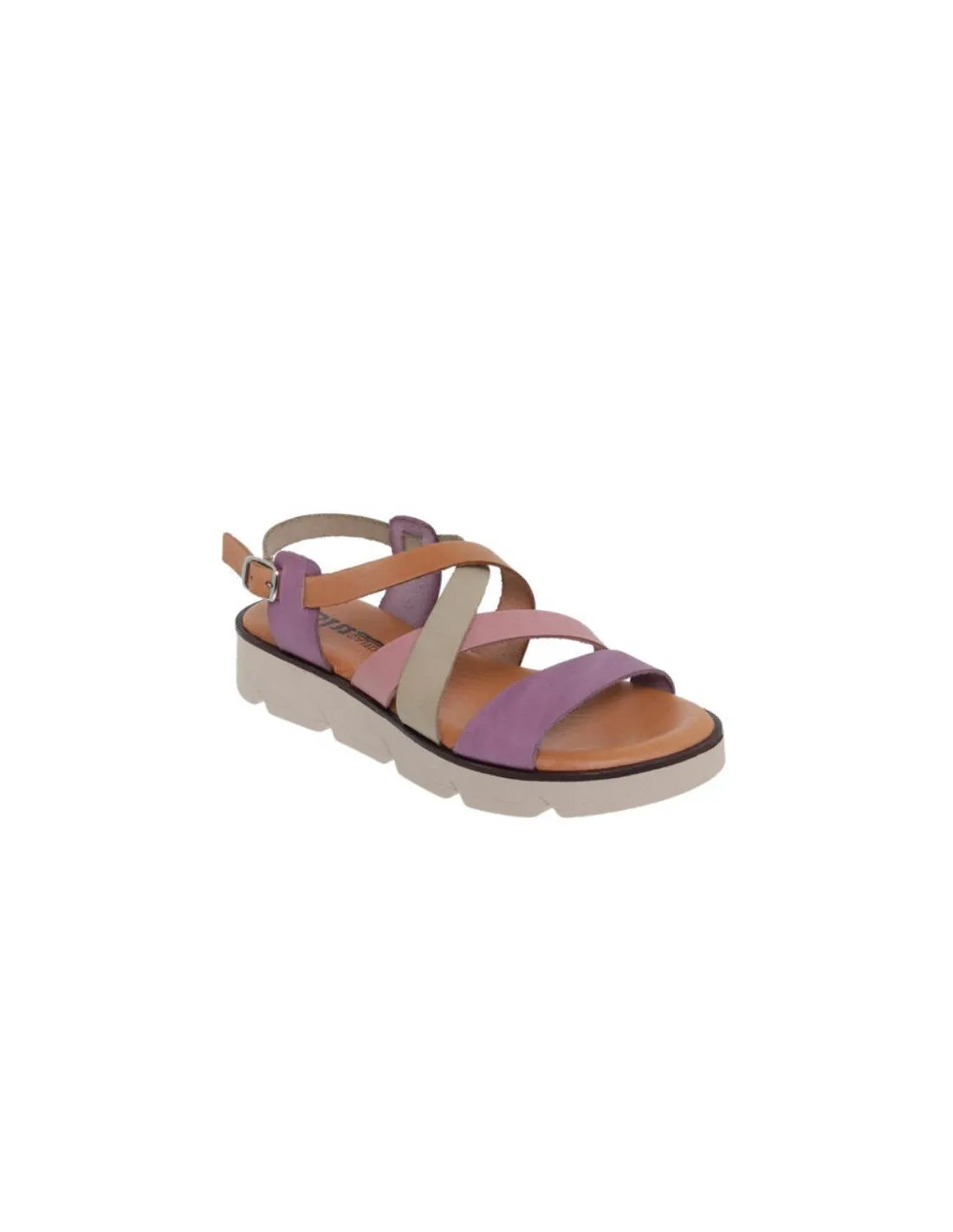 Sandalias Tiras Cruzadas Piel