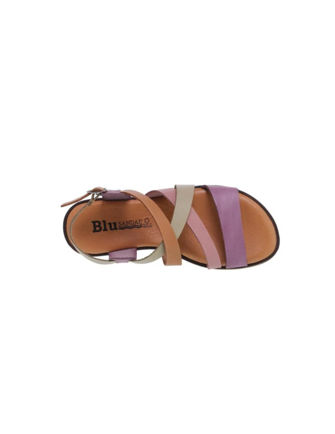 Sandalias Tiras Cruzadas Piel