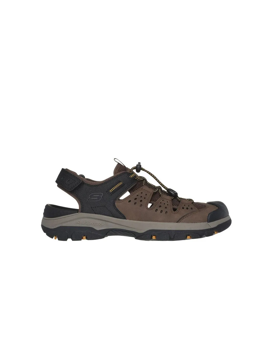 SANDLALIAS SKECHERS TRESMEN  MENARD HOMBRE BROWN BLACK SYNTHETIC / MESH