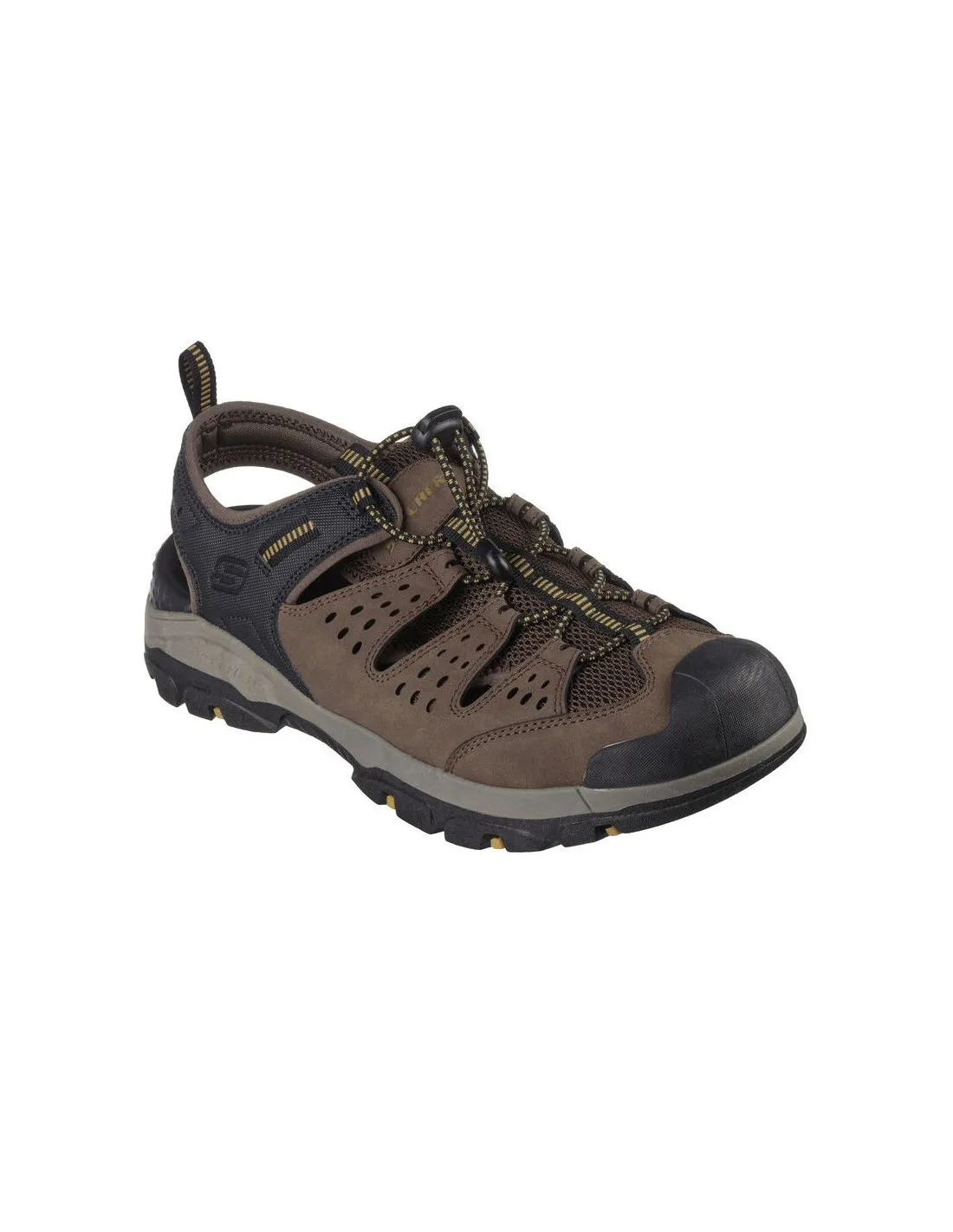SANDLALIAS SKECHERS TRESMEN  MENARD HOMBRE BROWN BLACK SYNTHETIC / MESH