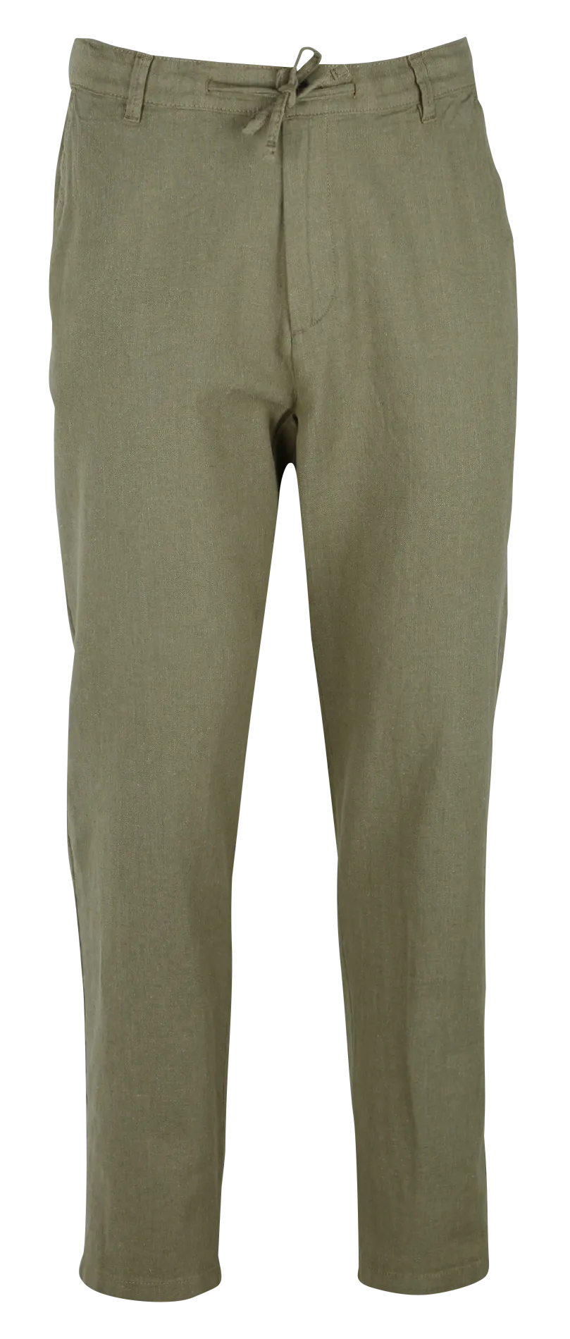SELECTED Pantalón recto de mezcla de algodón orgánico en marron