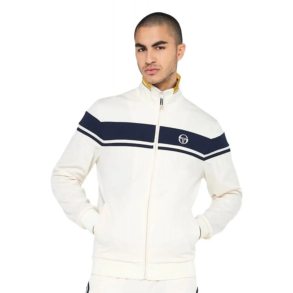 SERGIO TACCHINI HOMBRE | DAMARINDO 4551 CAMISETA DEPORTIVA RETRO A RAYAS EN CONTRASTE  BUTTERCREAM