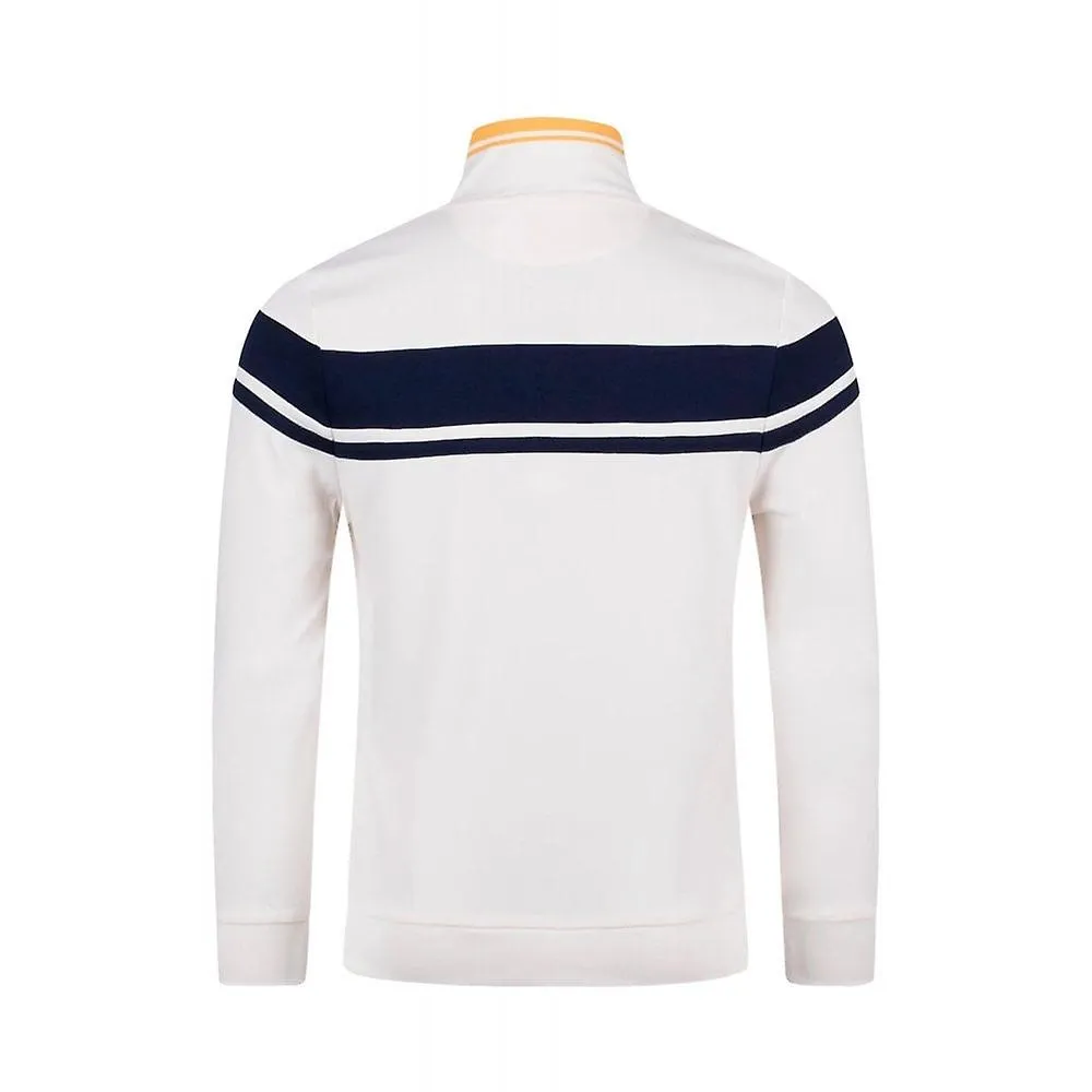 SERGIO TACCHINI HOMBRE | DAMARINDO 4551 CAMISETA DEPORTIVA RETRO A RAYAS EN CONTRASTE  BUTTERCREAM
