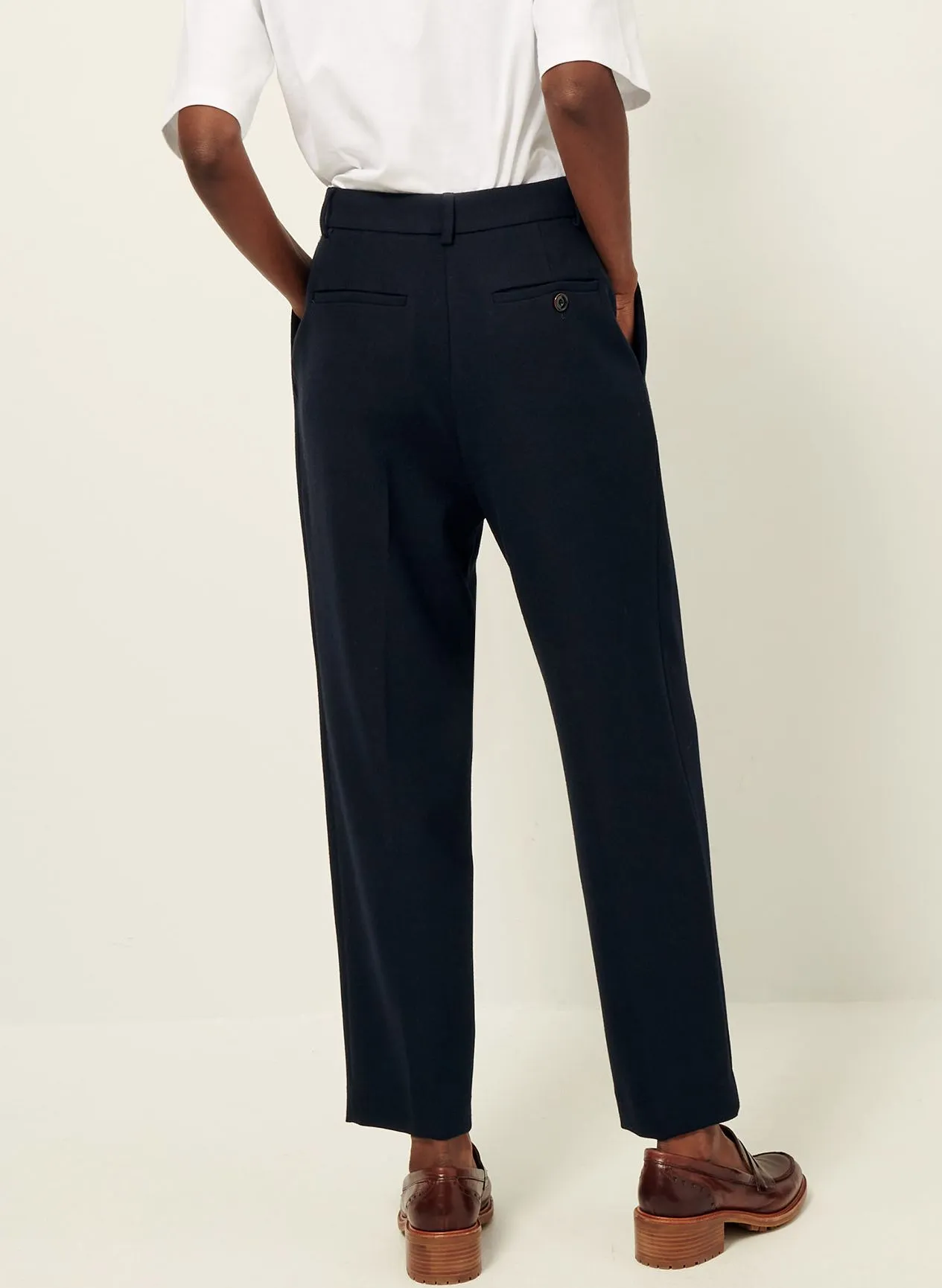 SESSUN TIMOTHY  PANTALóN RECTO DE TALLE ALTO EN AZUL