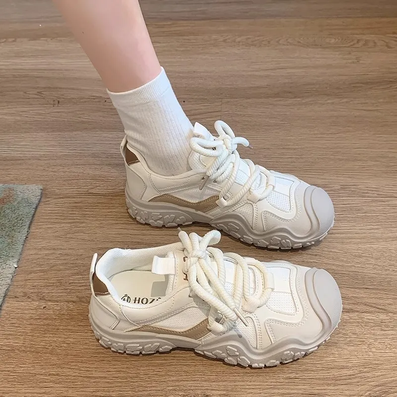 Simone Reiner Estudiante Sports Sports New Summer Breatable Mesh Mesh espesor de fondo Ligero Running White White zapatos