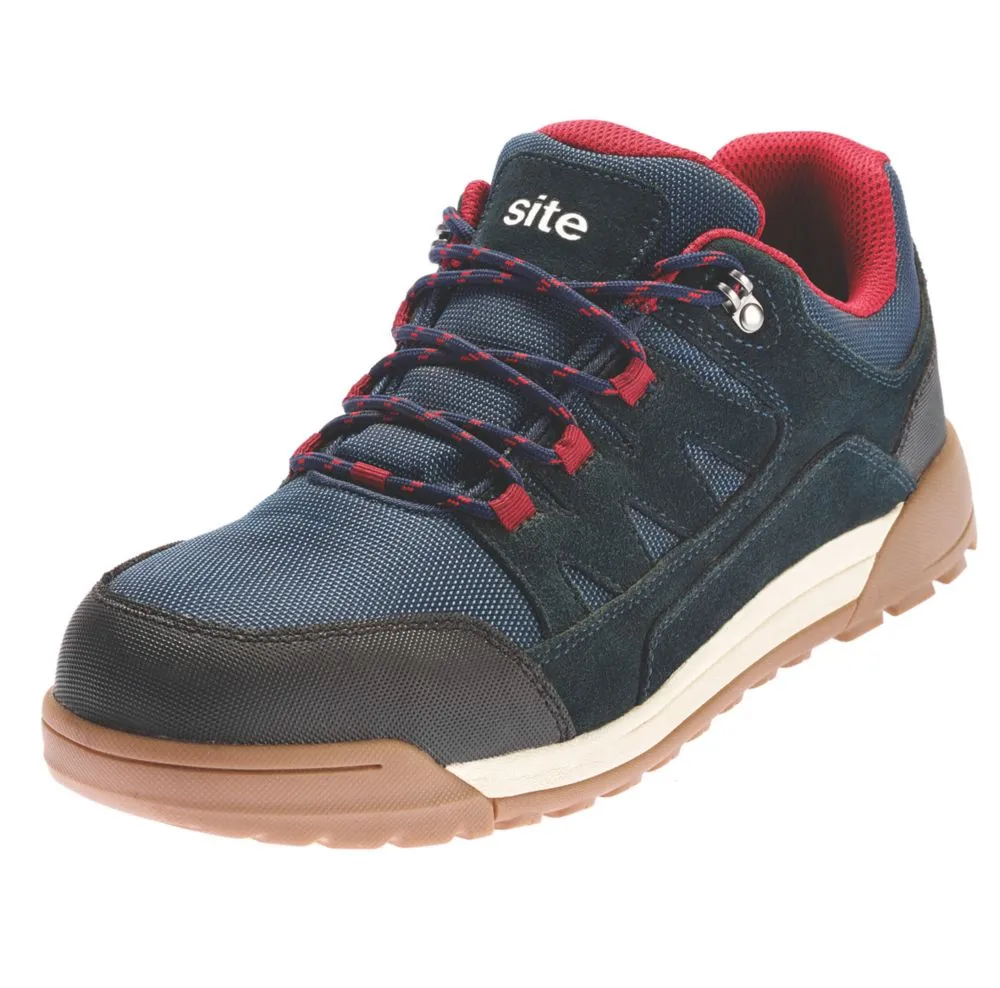 Site Scoria, zapatillas de seguridad, azul marino y rojo, talla 42