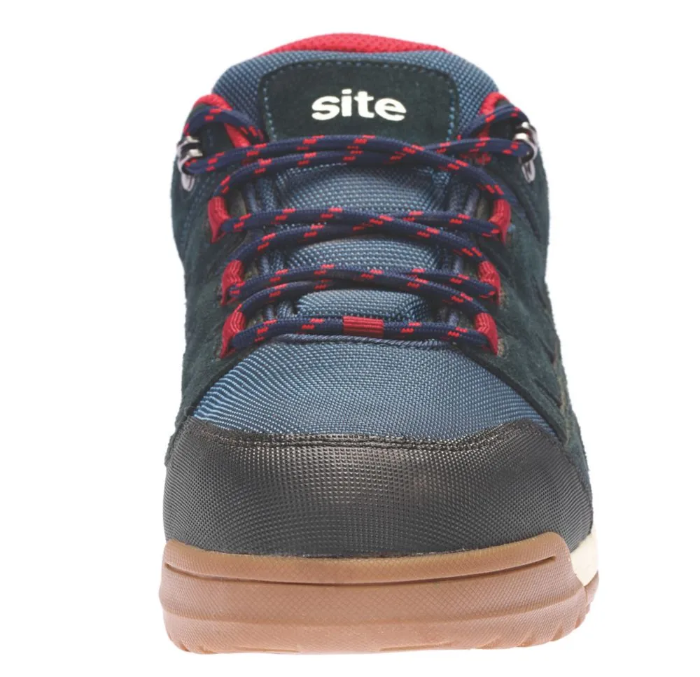 Site Scoria, zapatillas de seguridad, azul marino y rojo, talla 42