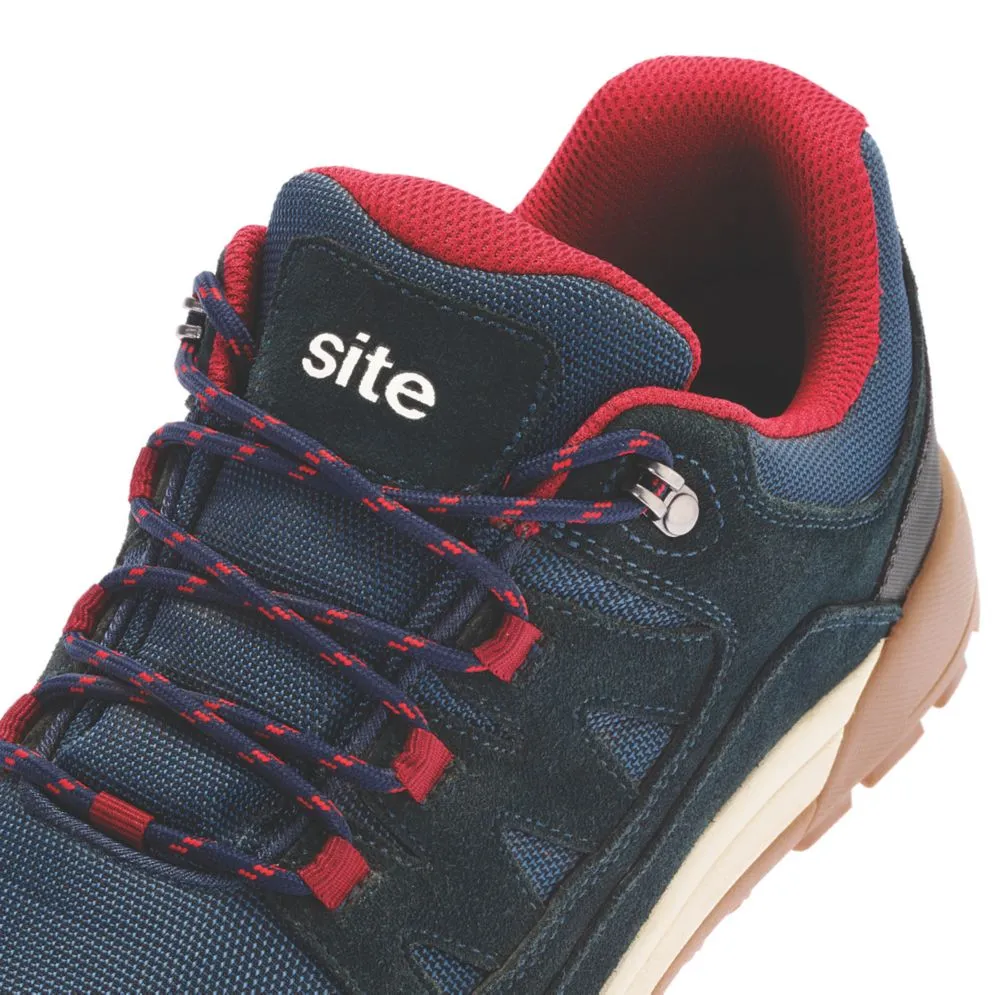 Site Scoria, zapatillas de seguridad, azul marino y rojo, talla 42