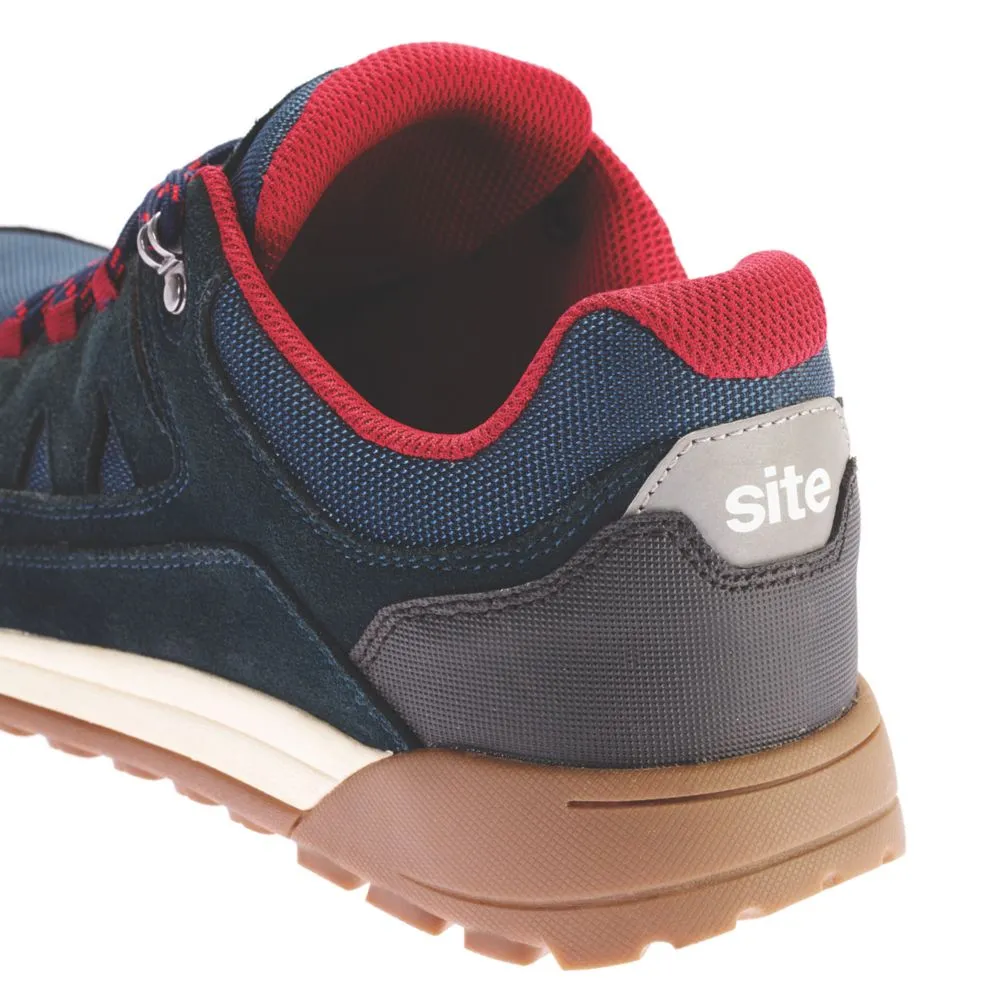 Site Scoria, zapatillas de seguridad, azul marino y rojo, talla 42