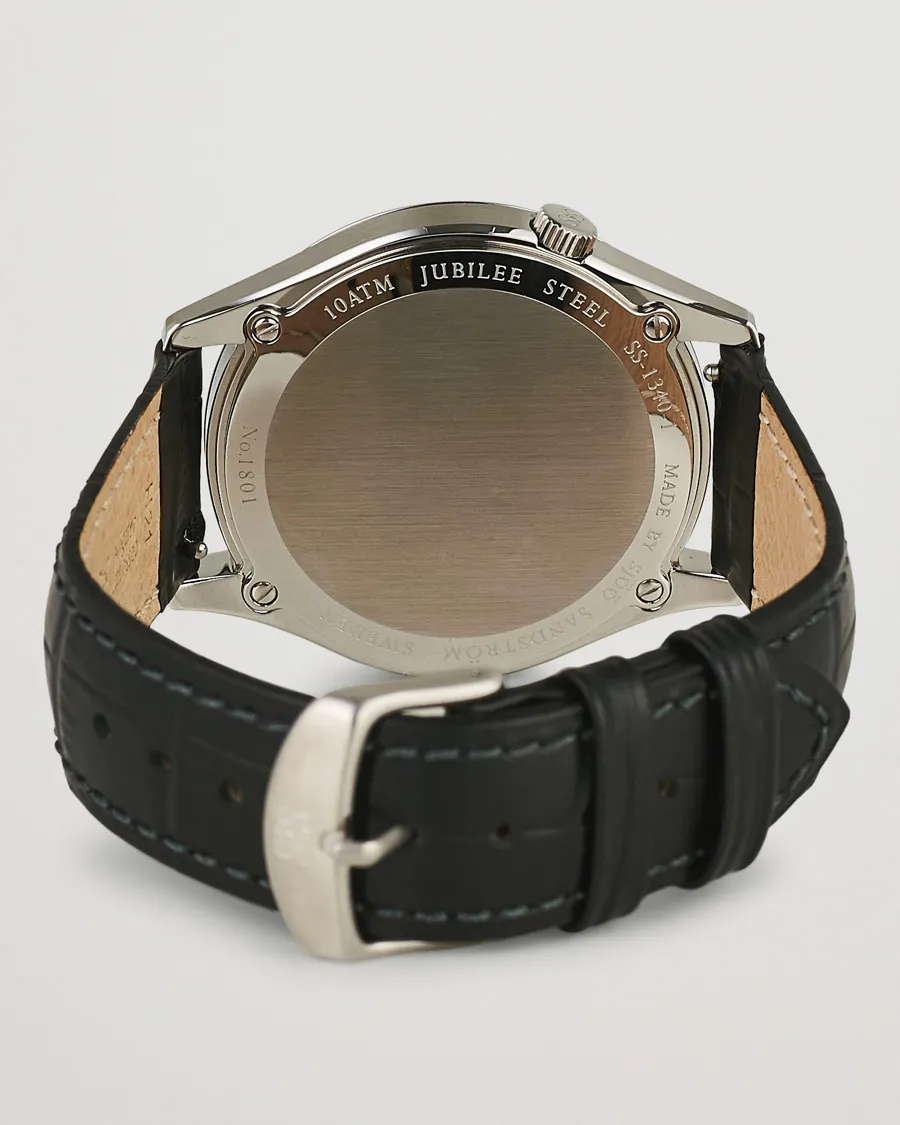 Sjöö Sandström Jubilee Steel Quartz 40mm Black/Black Calf