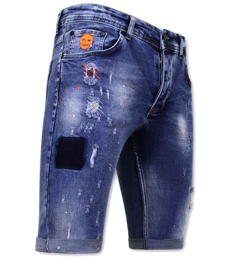 SKINNY VAQUEROS CORTOS HOMBRE  1008SH  AZUL