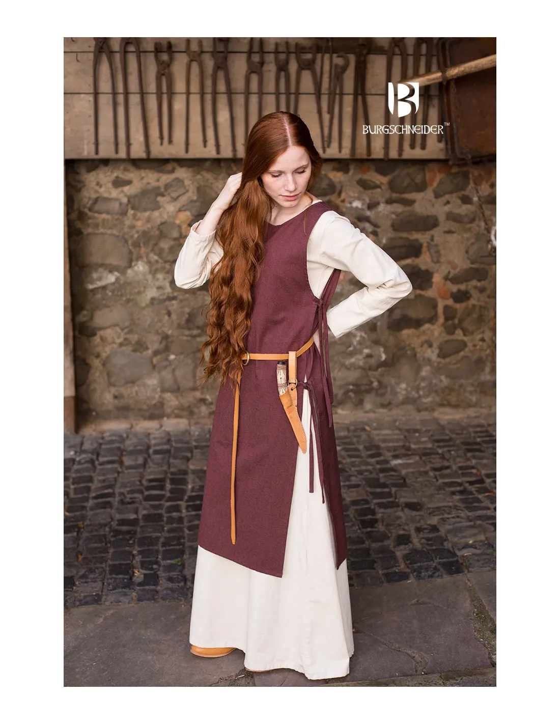 Sobrevesta Medieval Mujer Haithabu Marrón
