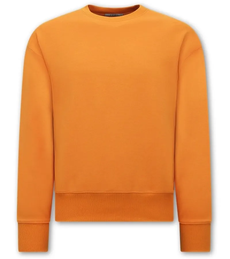 SUETER CASUAL HOMBRE OVERSIZE FIT  F2589  NARANJA