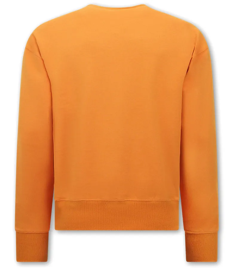 SUETER CASUAL HOMBRE OVERSIZE FIT  F2589  NARANJA