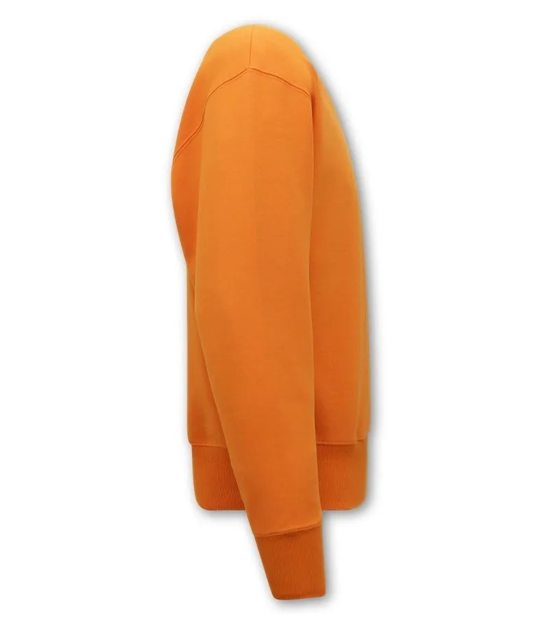 SUETER CASUAL HOMBRE OVERSIZE FIT  F2589  NARANJA