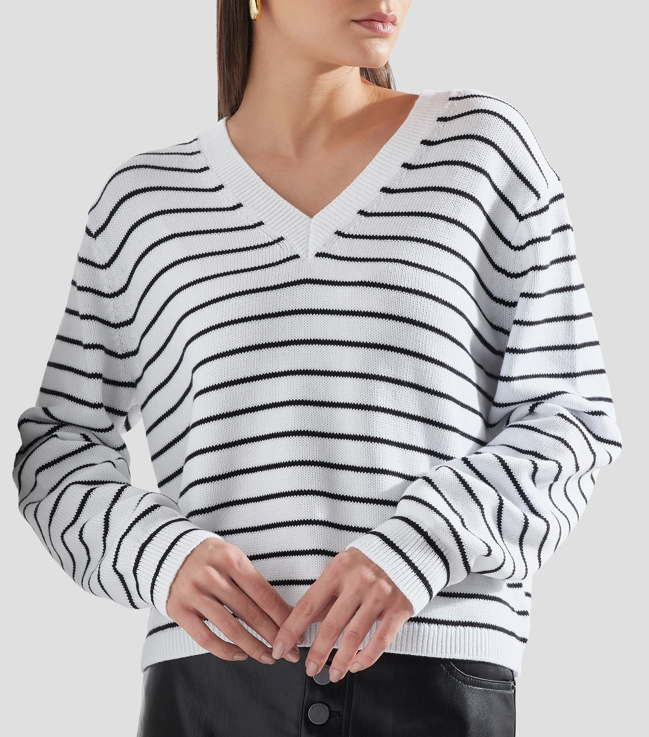 Theory Suéter de cuello V Mujer