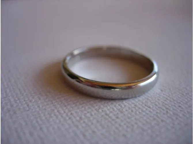 Tiffany & Co Unisex Ring Alliance Tiffany Classic 3mm en platino T 56 Plata 
