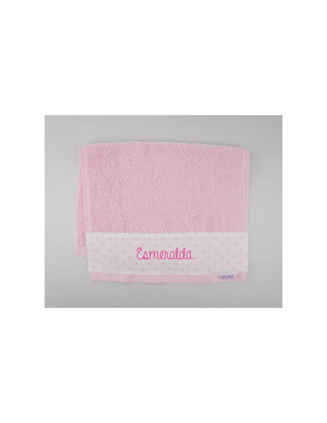 Toalla de Rizo Rosa personalizada de Mi Pipo